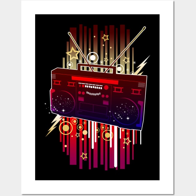 Boombox Blast Wall Art by adamzworld